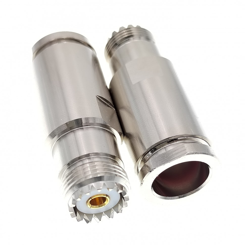 ВЧ-разъём UHF(female) SO239 прижимной под кабель 10D-FB