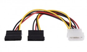 Кабель MOLEX (F)/2SATA (M) 0.2M 00-00029040 GOPOWER