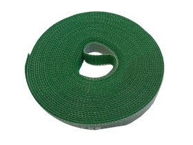 Лента-липучка многоразовая 10мм*5м, с насечками для отрыва (каждые 2 см), зеленая NETKO Optima