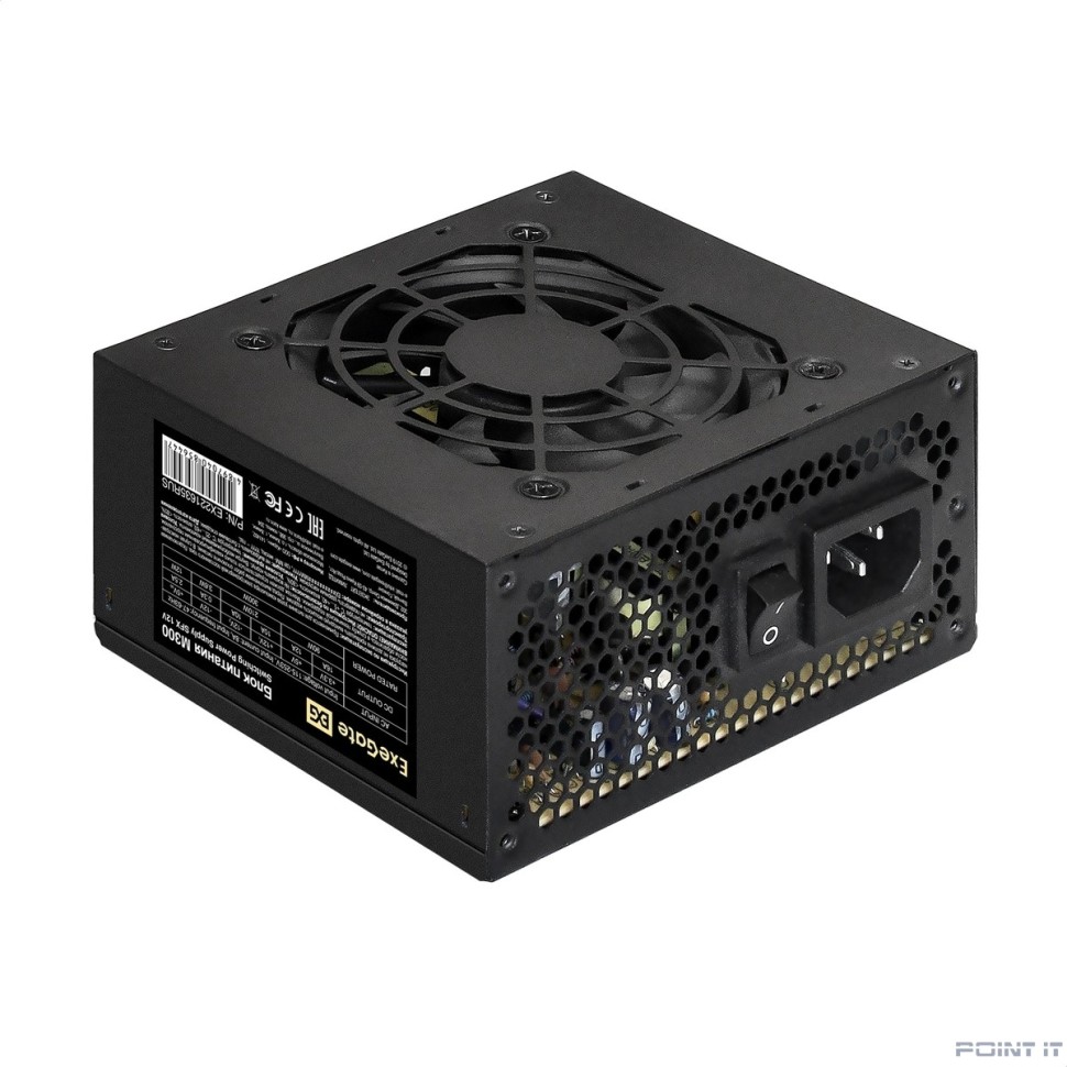 Exegate EX221635RUS / 251752  Блок питания 300W ITX-M300, SFX, 8cm fan, 24+4pin, 2*SATA, 1*FDD, 1*IDE