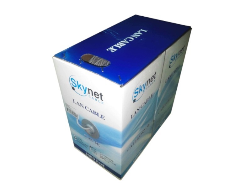 Кабель Skynet Standard UTP4 cat.5е, одножильный, Cu, Проходит Fluke тест, нг(А)-LSZH, серый 30м