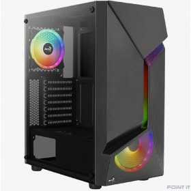 Корпус MidiTower AEROCOOL SCAPE-G-BK-V2 black (ATX, без БП, FRGB, USB2.0+USB3.2) (4711099471546)