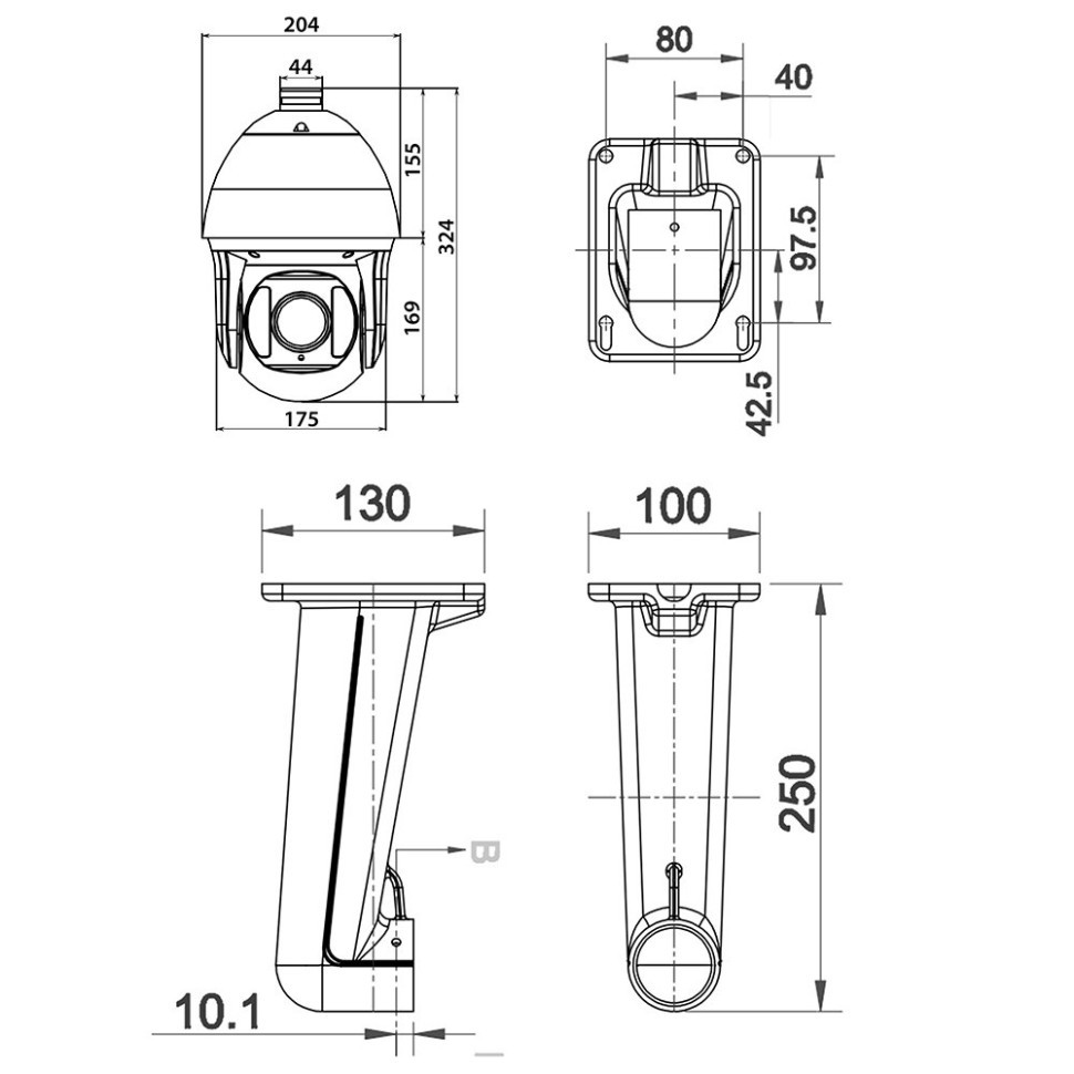 AC-H501PTZ22H - уличная высокоскоростная поворотная AHD/TVI/CVI/960H камера