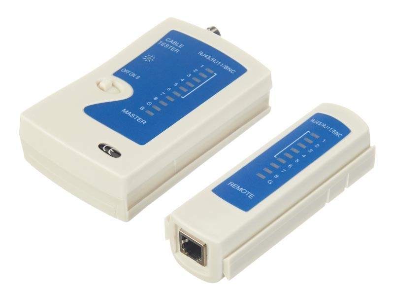 Кабельный тестер RJ45, RJ11, RJ12, BNC (NS 468Bv2) NETKO Optima