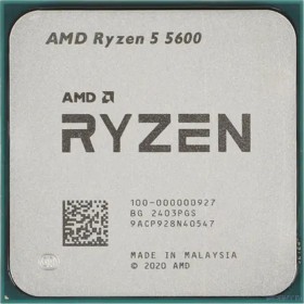 CPU AMD Ryzen 5 5600 OEM (100-000000927) { 3,50GHz, Turbo 4,40GHz, Without Graphics AM4}