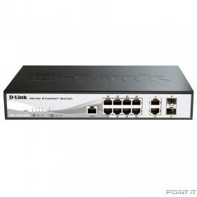 D-Link DGS-1210-10/ME/B2A Коммутатор 2 уровня с 8 портами 10/100/1000Base-T и 2 портами 1000Base-X SFP