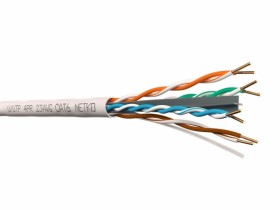 Кабель U/UTP4 cat.6, 4 пары 23 AWG BC, одножильный, неэкранированный, с крестовиной, серый, FLUKE TEST, NETKO Expert СКС 305м