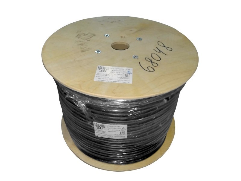 Кабель UTP25 cat.5e, , 24 AWG,наружный, черный 200м