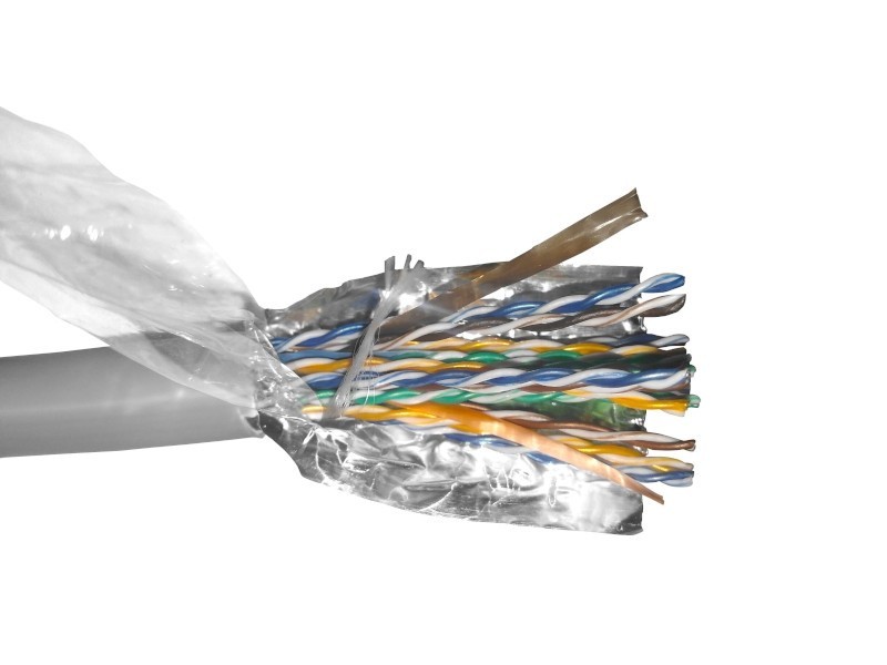 Кабель FTP16 cat.5e, , 0,5мм, ZH нг(A)-HF, не содержащий галогенов, серый 30м