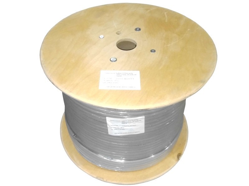 Кабель FTP16 cat.5e, , 0,5мм, ZH нг(A)-HF, не содержащий галогенов, серый 30м