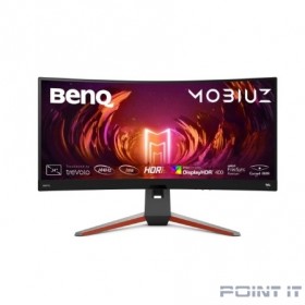 Монитор LCD BenQ 34&quot; EX3410R черный MOBIUZ {IPS 3840x1600 Curvature 1000R 144Hz 1ms 21:9 350(400)cd 1000:1 178/178 2xHDMI M/M матовая HAS Pivot 300cd 178/178 DisplayPort UWQHD USB}