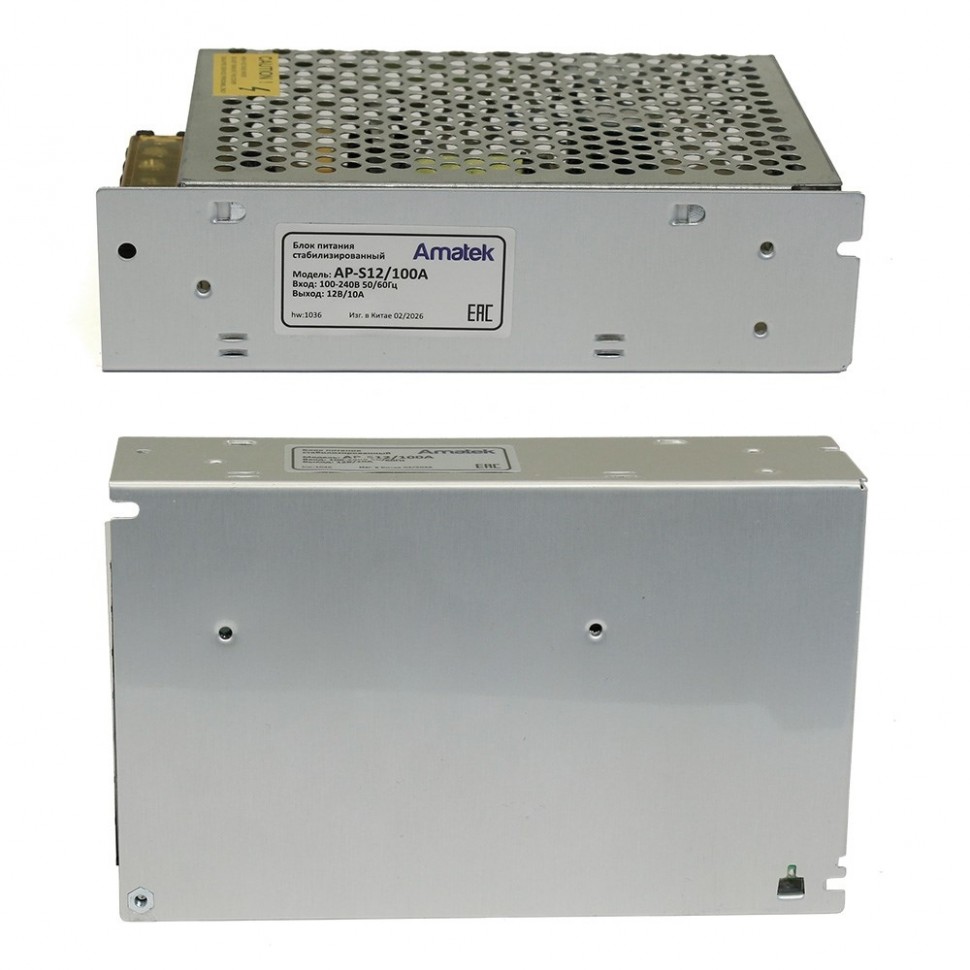 AP-S12/100A - блок питания 12В / 10А стабилизированный