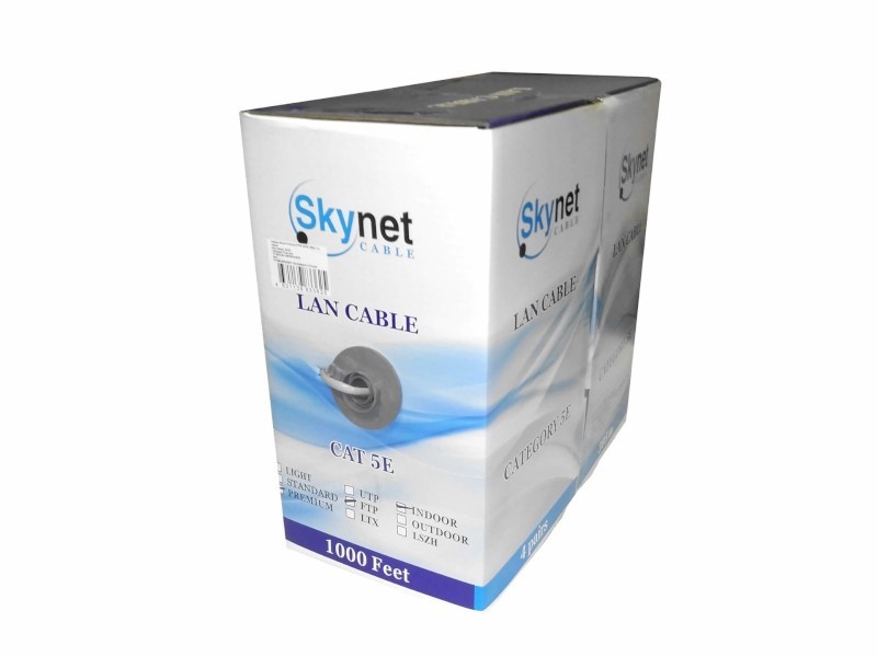 Кабель Skynet Premium FTP4 cat.5е, одножильный, Cu, Проходит Fluke тест, серый 30м