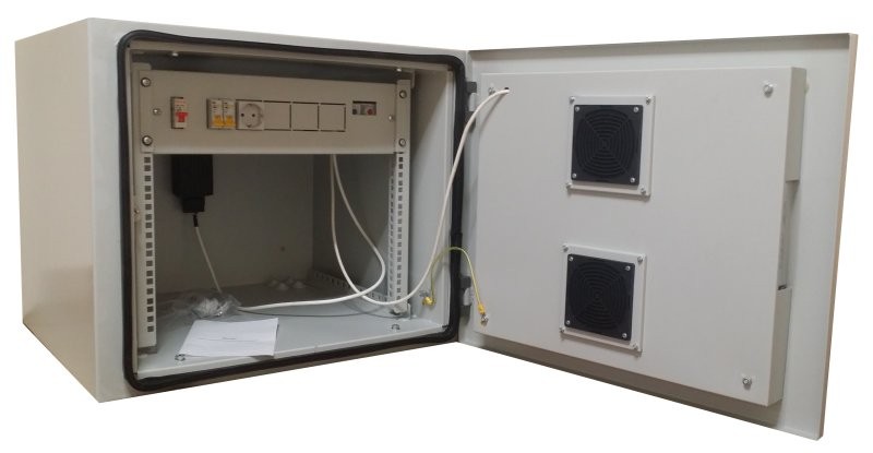 Климатический всепогодный шкаф 6U, (Ш*Г*В 660*600*550мм) 19" направляющие, оборудование в комплекте, ШКК/ШКВ, серый, Netko