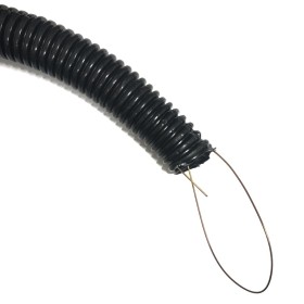 Труба гофрированная, ПНД, легкая, с зондом, d16 мм, черная, 100м С