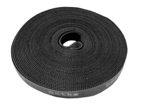 Лента-липучка многоразовая 14,5мм*10м, с насечками для отрыва (каждые 2 см), черная NETKO Optima