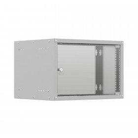 Шкаф настенный телекоммуникационный NTSS LIME 6U (Ш*Г*В 550*450*370) 19&quot; разобранный, серый, стеклянная дверь