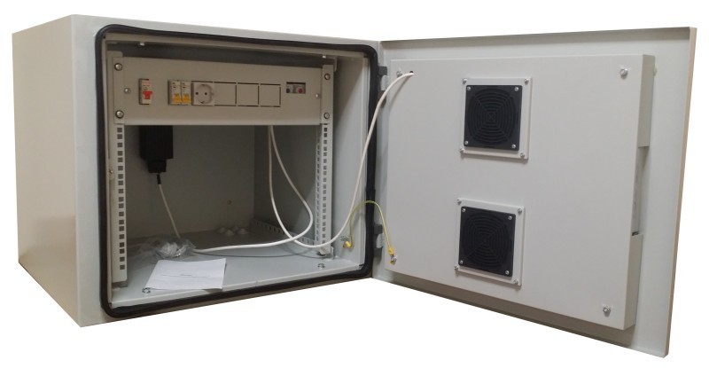 Климатический всепогодный шкаф 9U, (Ш*Г*В 660*600*683мм) 19" направляющие, оборудование в комплекте, ШКК/ШКВ, серый, Netko