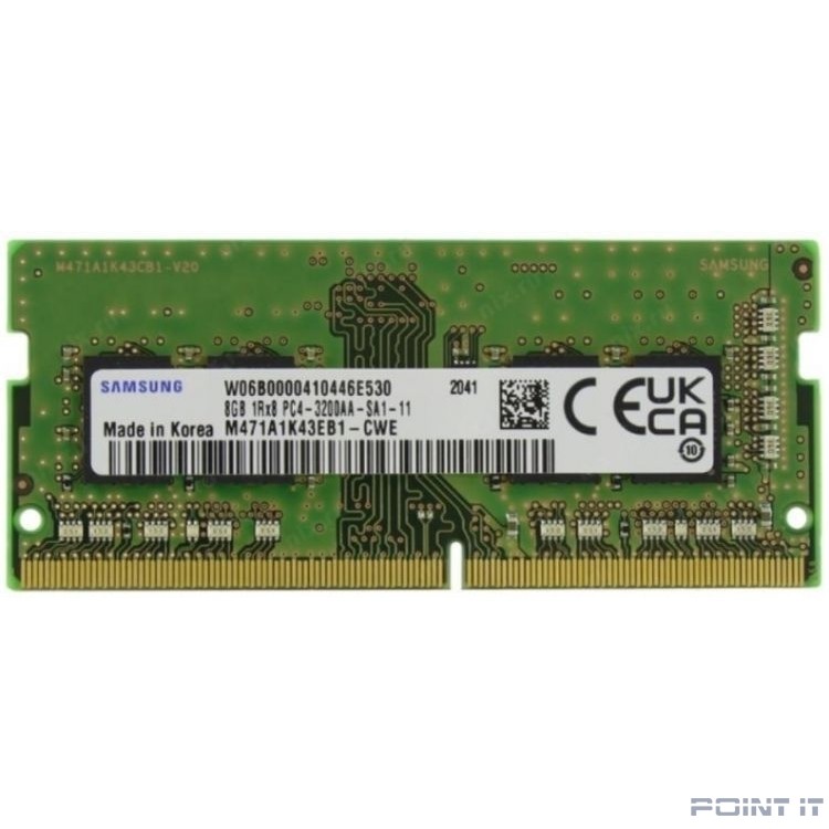 Samsung DDR4 8Gb 3200MHz M471A1K43EB1-CWE OEM PC4-25600 CL19 SO-DIMM 260-pin 1.2В original single rank