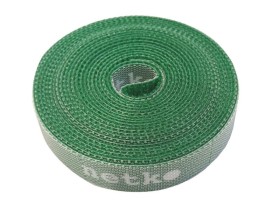 Лента-липучка многоразовая 14,5мм*3м, с насечками для отрыва (каждые 2 см), зеленая NETKO Optima