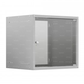 Шкаф настенный телекоммуникационный NTSS LIME 9U (Ш*Г*В 550*450*500) 19&quot; разобранный, стеклянная дверь, серый
