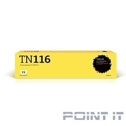 T2 TN-116/TN-118 Тонер-картридж для Konica-Minolta BizHub 164/165/184/185/195/215/226/235/266/306/Develop ineo 164/165/185/215/226/266/306 (1 туба 11 K)