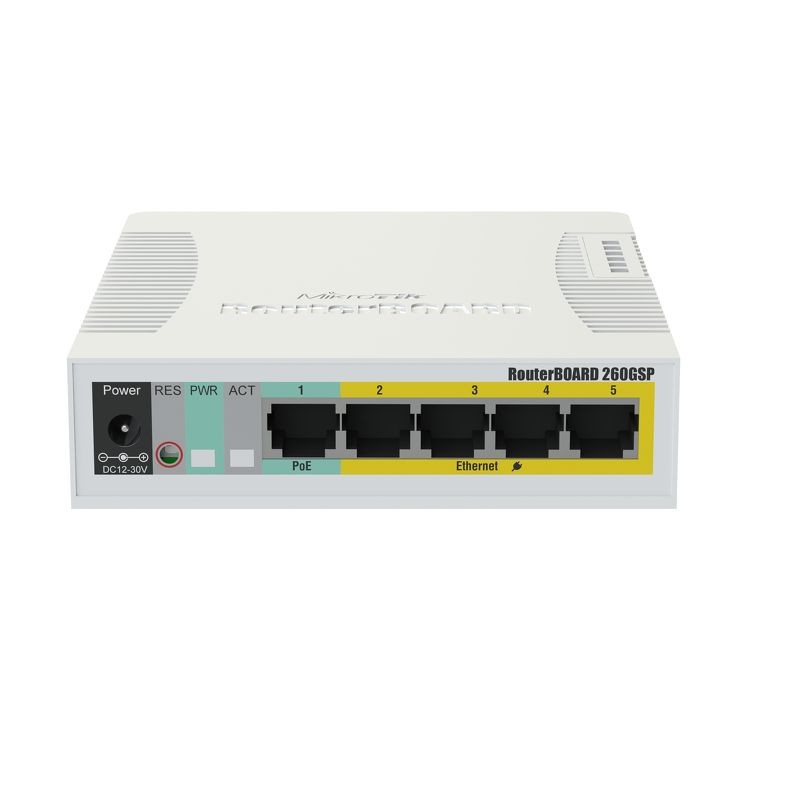 Коммутатор MikroTik RB260GSP (CSS106-1G-4P-1S)