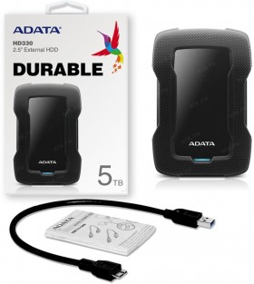 Внешний жесткий диск USB3.1 5TB 2.5&quot; BLACK AHD330-5TU31-CBK ADATA