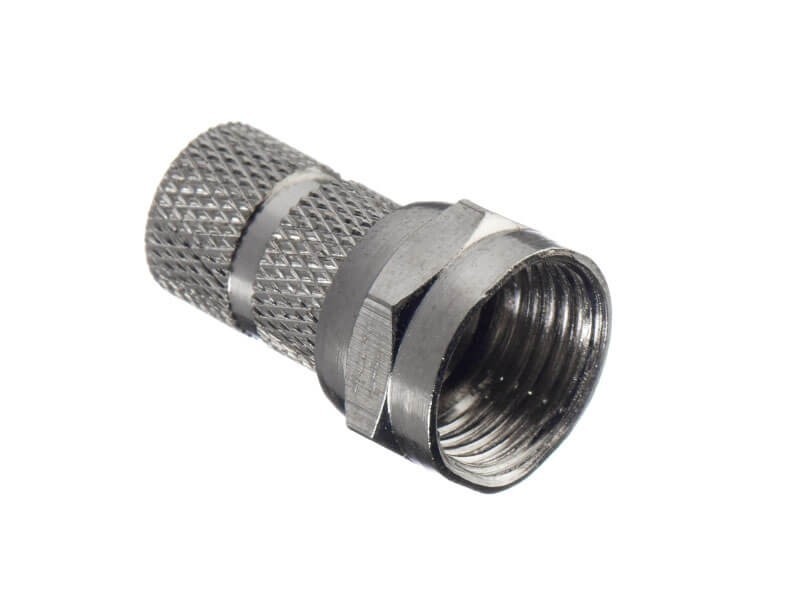 Штекер F (гайка) на 3С2V (медь) (F113), NETKO Optima 10 шт