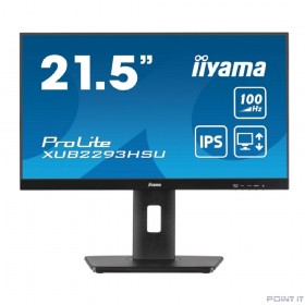 Монитор LCD IIYAMA 21.5&quot; XUB2293HSU-B6 {IPS 1920x1080 100Hz 1ms 178/178 250cd 1000:1 8bit(6bit+FRC) HDMI1.4 DisplayPort1.2 2xUSB2.0 2x2W Pivot VESA}