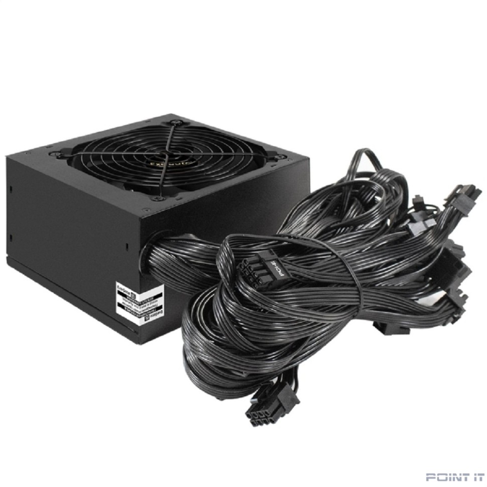 Exegate EX292343RUS-OEM Блок питания 750W ExeGate 80 PLUS® Bronze 750PPH-OEM (ATX, APFC, КПД 89% (80 PLUS Bronze), 12cm fan, 24pin, 2x(4+4)pin, 4xPCI-E, 6xSATA, 3xIDE, black, RTL)