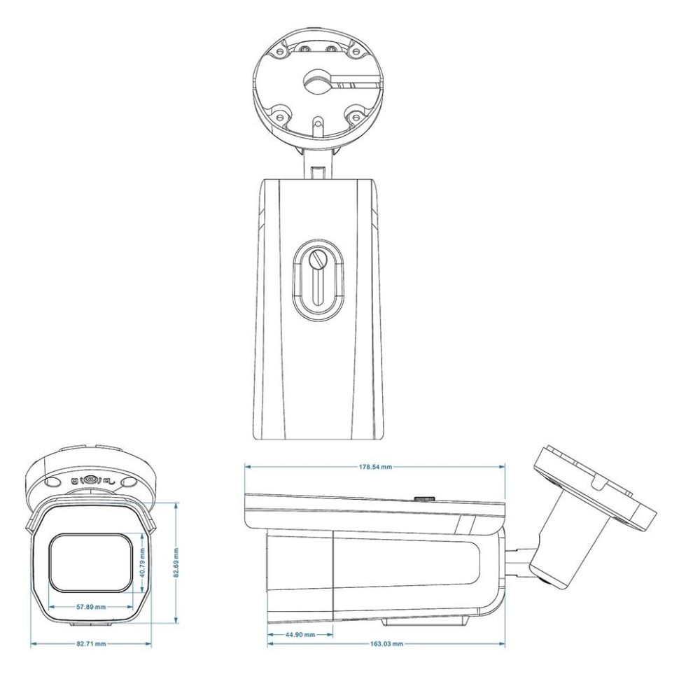 AC-IS406ZA - уличная 4Мп камера с трансфокатором 2,7-13,5мм