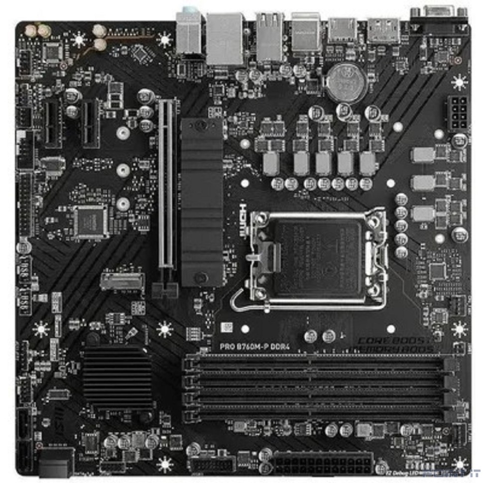MSI PRO B760M-P {LGA1700, 4xDDR5, 1PCI-Ex16, 2PCI-Ex1,2M.2,4SATA3,1USB3.2 Gen2}