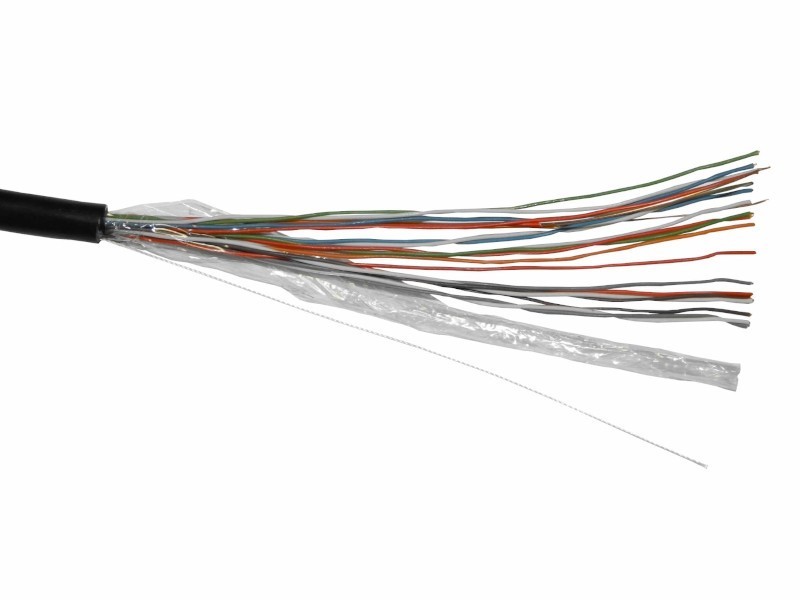 Кабель LC UTP10 cat.5, , 0,45мм, наружный, черный 20м