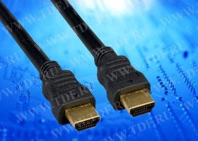 Шнур аудио-видео HDMI-HDMI 1.4 цвет: золото  (3, 0м)