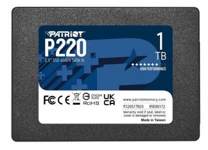 SSD жесткий диск SATA2.5" 1TB P220 P220S1TB25 PATRIOT
