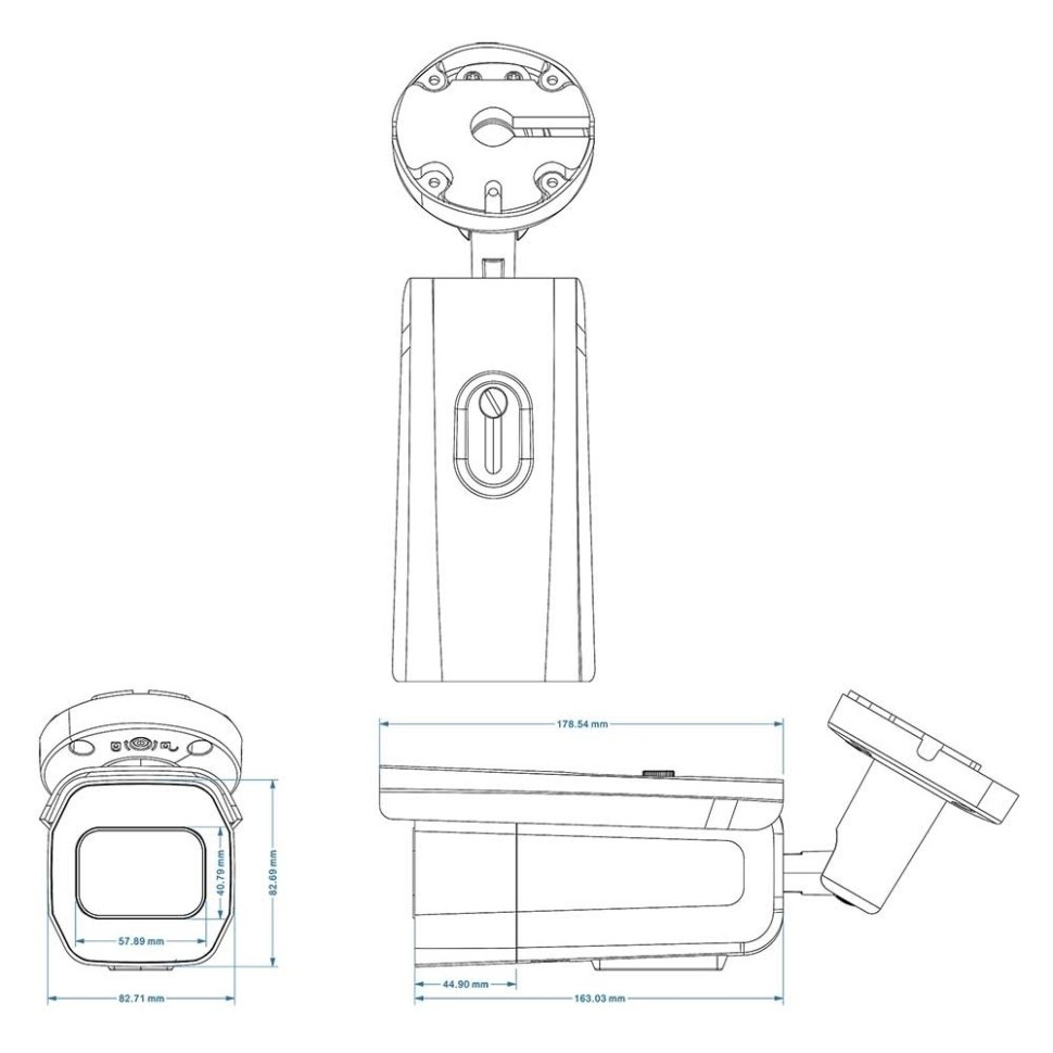 AC-IS406ZA - уличная 4Мп камера с трансфокатором 2,7-13,5мм