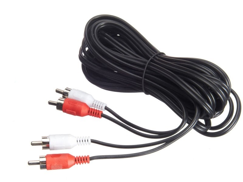 Шнур аудио-видео: 2RCA-2RCA ( длина 5 м, литой), NETKO Optima 5шт