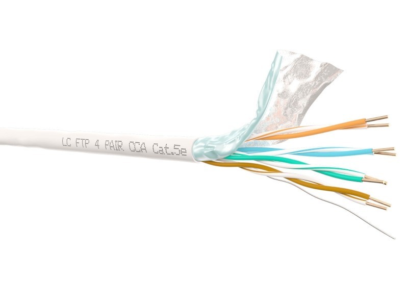 Кабель LC FTP4 cat.5е, одножильный, экранированный, CCA 200м