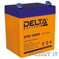 Delta DTM 12045  (4,5А\ч, 12В) свинцово- кислотный аккумулятор  