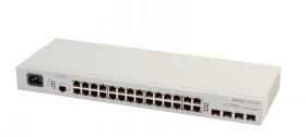 Ethernet-коммутатор MES1124M, 24 порта 10/100 Base-T, 4 порта 10/100/1000 Base-T/1000Base-X (SFP), L2, 220V AC