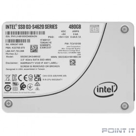 Intel SSD 480Gb S4620 серия SSDSC2KG480GZ01 {SATA3.0, 3D2, TLC, 2.5&quot;}