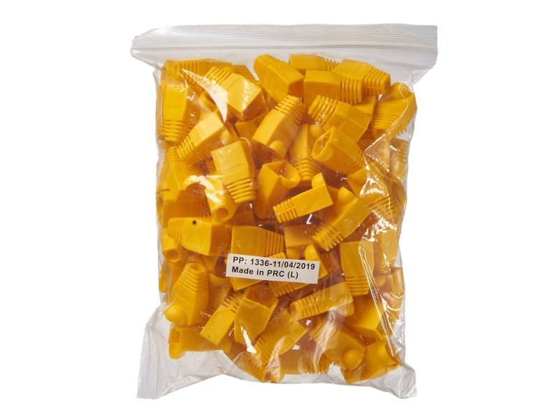 Изолирующий колпачок для RJ45 жёлтый, D-6 мм, 100шт, NETKO Optima