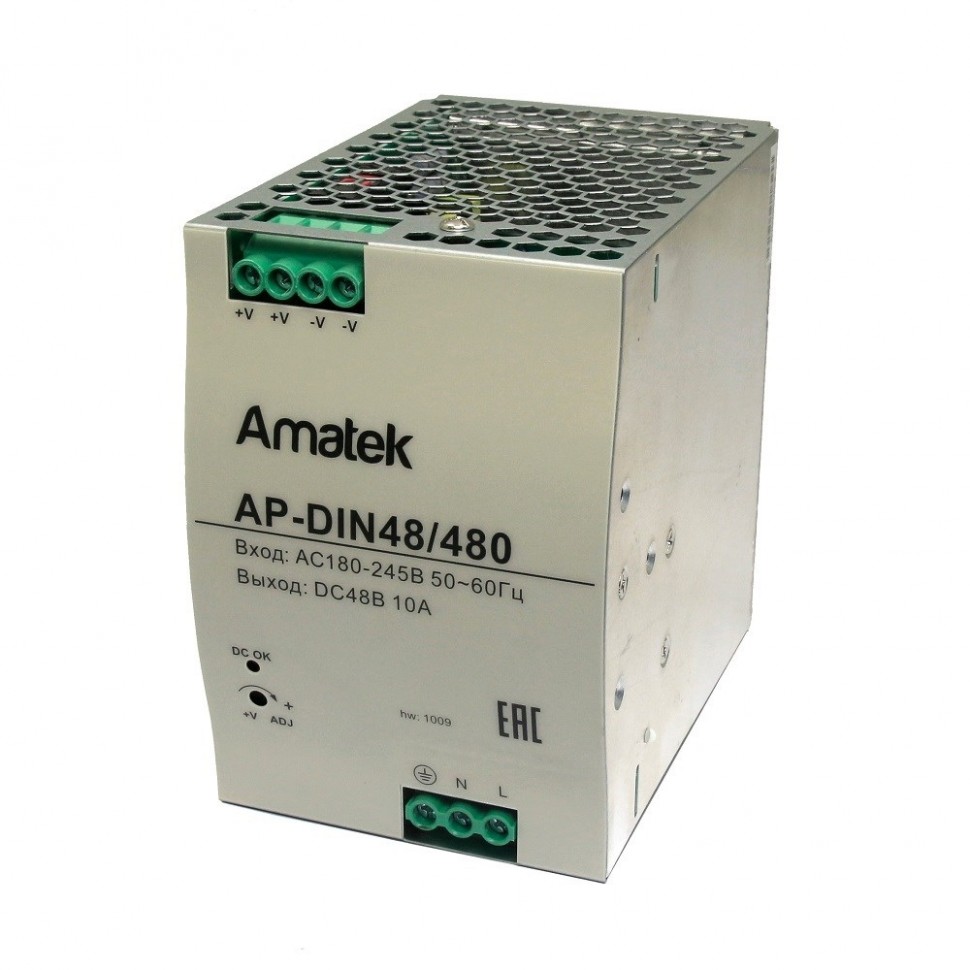AP-DIN48/480 - блок питания 48В / 10А / 480Вт стабилизированный