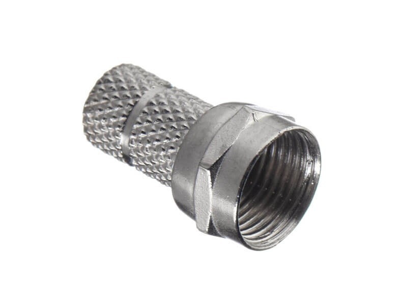 Штекер F (гайка) на 3С2V (цинк) (F113), NETKO Optima 20 шт