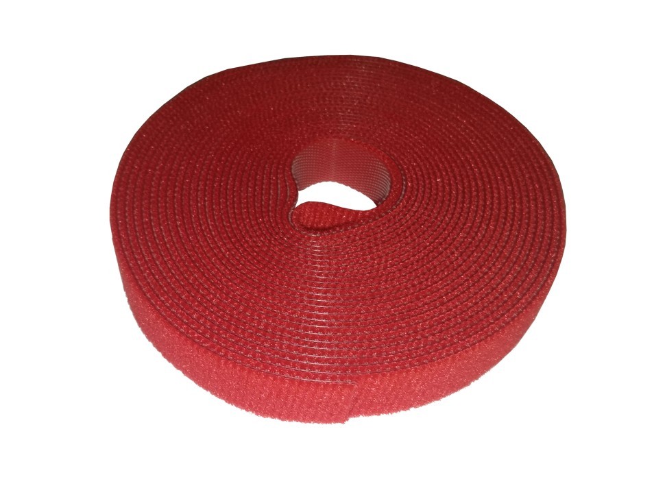Лента-липучка многоразовая 14,5мм*5м,  красная, NETKO Optima