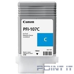 Canon PFI-107C 6706B001 Картридж для  iPF680/685/770/780/785, Голубой, 130ml. (GJ)
