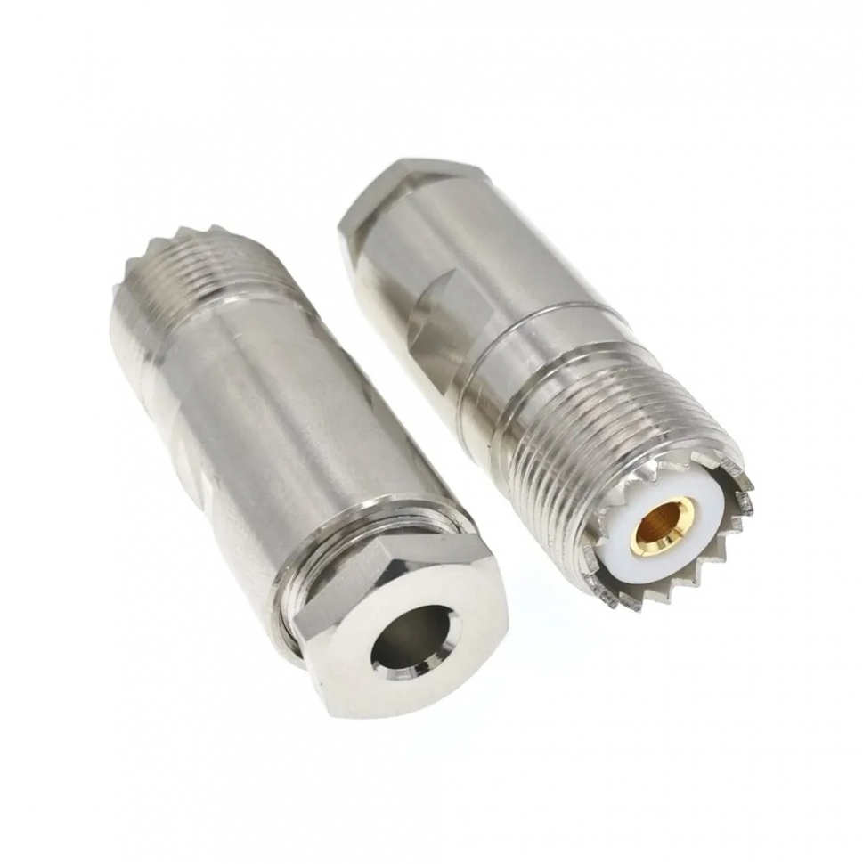 ВЧ-разъём UHF(female) SO239 прижимной под кабель RG-58