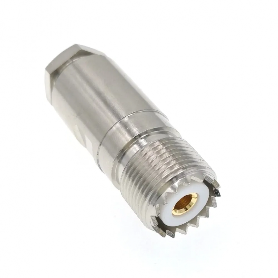 ВЧ-разъём UHF(female) SO239 прижимной под кабель RG-58