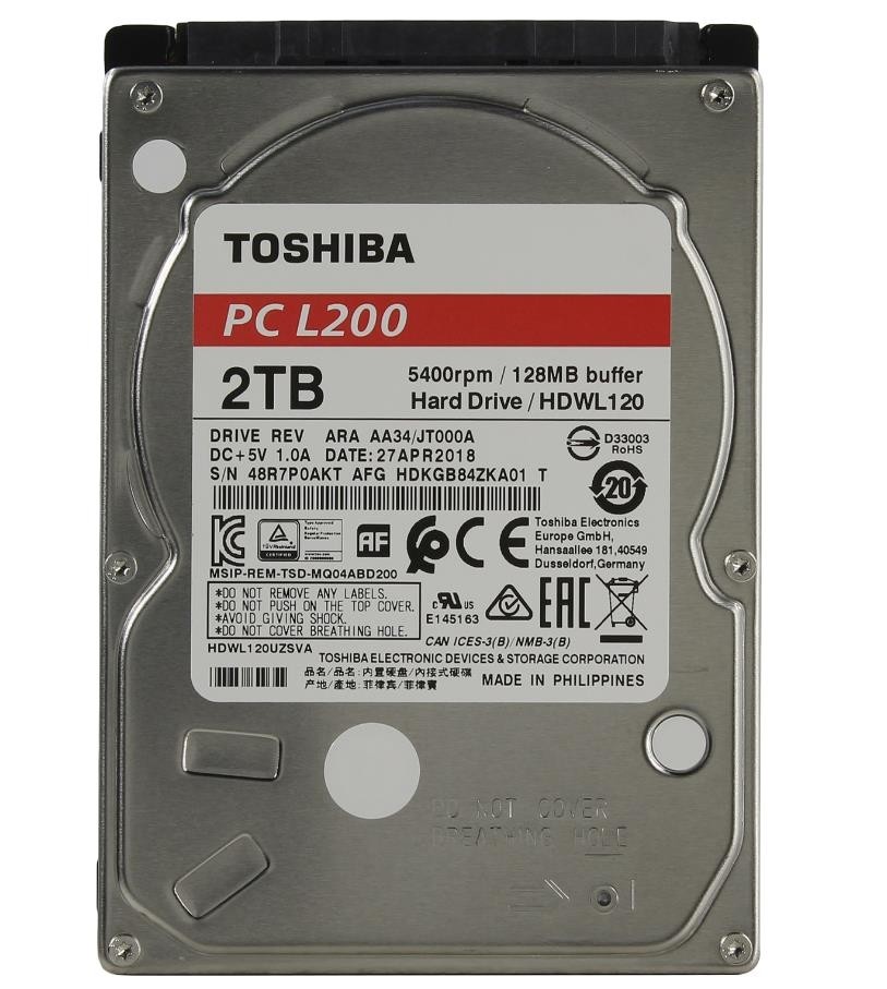 Жесткий диск SATA2.5" 2TB 5400RPM 128MB HDWL120UZSVA TOSHIBA